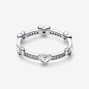 Nhẫn Bạc  Timeless Đính Đá Trong Suốt