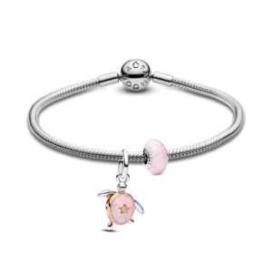 Vòng Kiềng Bạc Moments Khóa Trái Tim Đính Đá